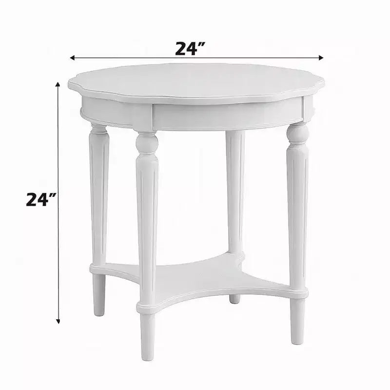 Table d'appoint rectangulaire avec tablier sculpté et détails de palmettes, finition brun cerise, 76 cm L x 66 cm P x 61 cm H