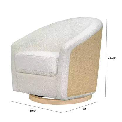 Fauteuil pivotant et inclinable avec rotation à 360°, assise rembourrée, 77,5 cm L x 78,7 cm P x 79,4 cm H