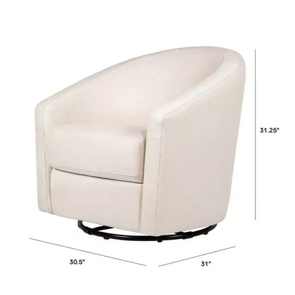 Fauteuil pivotant et inclinable avec rotation à 360°, assise rembourrée, 77,5 cm L x 78,7 cm P x 79,4 cm H