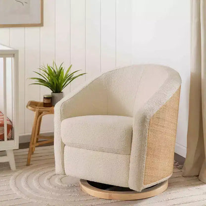 Fauteuil pivotant et inclinable avec rotation à 360°, assise rembourrée, 77,5 cm L x 78,7 cm P x 79,4 cm H