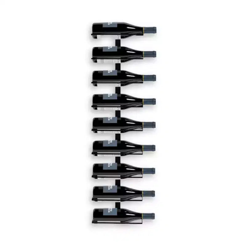 HOMLUX 9 Bottle Metal Wall Mounted Wine Rack Drinks Storage Organizer for Home Bar, Kitchen