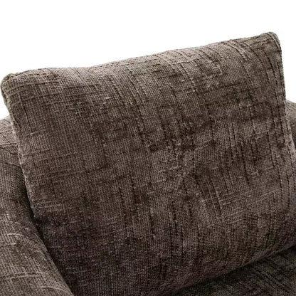 Fauteuil rond pivotant de 93 cm avec rotation à 360°, coussin double épaisseur et dossier capitonné