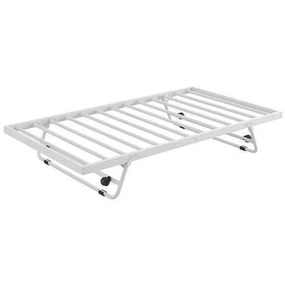 Lit de repos double en métal avec lit gigogne réglable, lit de repos double avec lumière LED et lit gigogne relevable