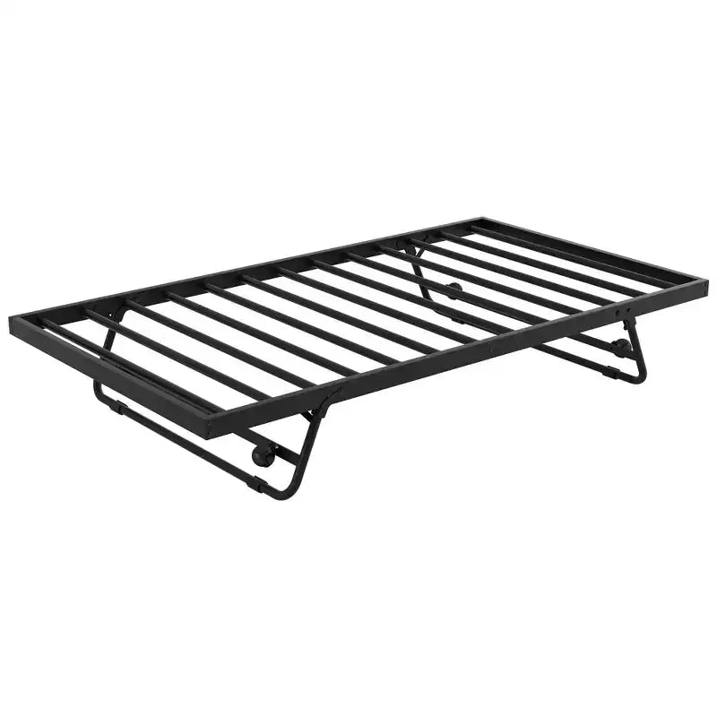 Lit de repos double en métal avec lit gigogne réglable, lit de repos double avec lumière LED et lit gigogne relevable