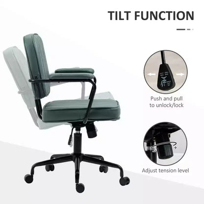 Chaise de bureau à domicile avec hauteur et inclinaison réglables