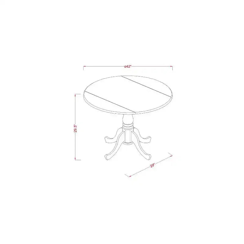 Table à manger ronde avec 2 fauteuils rembourrés, lin blanc et bois massif, diamètre 42 pouces