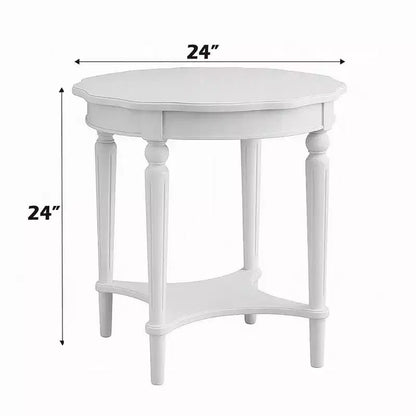 Table d'appoint rectangulaire avec tablier sculpté et détails de palmettes, finition brun cerise, 76 cm L x 66 cm P x 61 cm H