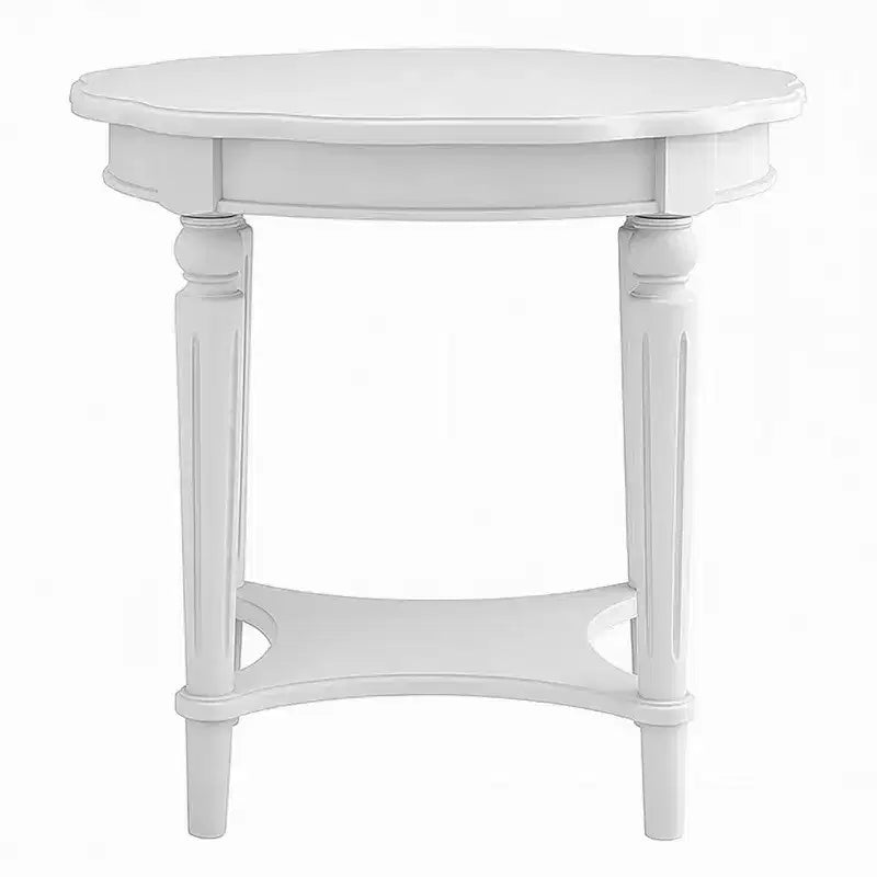 Table d'appoint rectangulaire avec tablier sculpté et détails de palmettes, finition brun cerise, 76 cm L x 66 cm P x 61 cm H