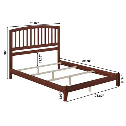 Tête de lit autoportante en bois de noyer King Size, 78 po de largeur, compatible avec les cadres de lit standard