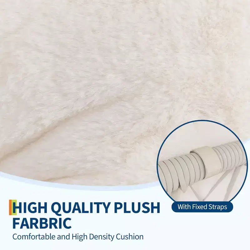 Grand fauteuil Papasan pivotant à 360° avec base à bascule en métal, chaise longue en rotin moelleux, coussin épais de 16 cm de profondeur, intérieur/extérieur, beige
