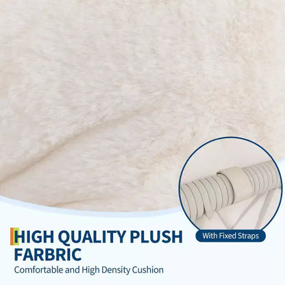 Grand fauteuil Papasan pivotant à 360° avec base à bascule en métal, chaise longue en rotin moelleux, coussin épais de 16 cm de profondeur, intérieur/extérieur, beige