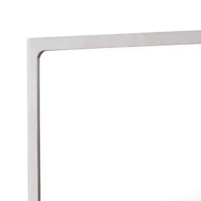 Miroir de commode rectangulaire, 40" en chêne blanc et bois d'hévéa avec bord biseauté, fixation murale