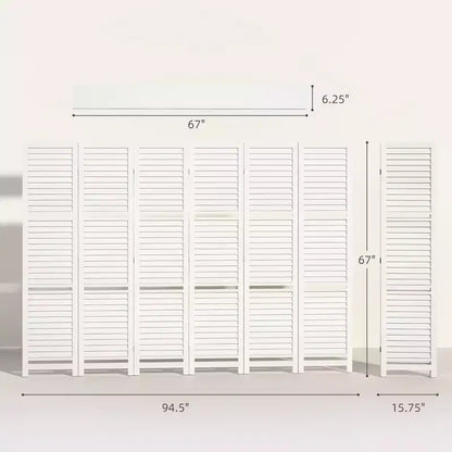 Séparateur de pièce pliant en bois à 6 panneaux et 3 étagères de 170 cm de haut pour chambre à coucher
