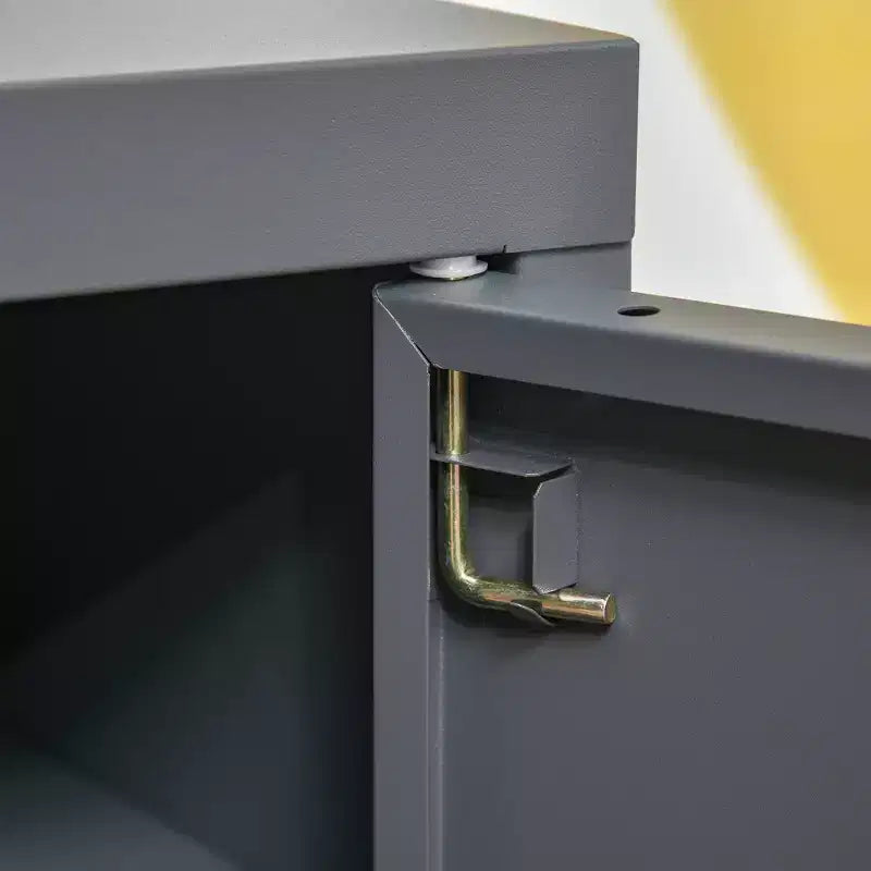 Table d'appoint industrielle, table d'appoint de salon avec porte style casier et étagère réglable