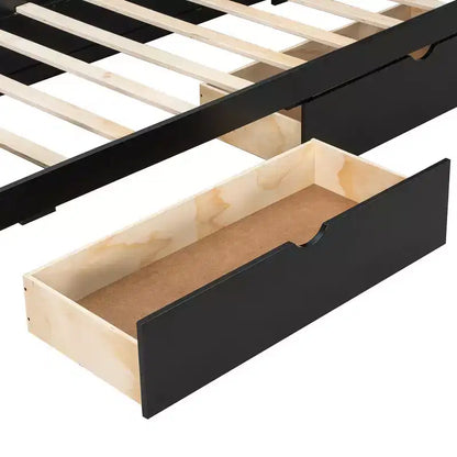 Lit plateforme jumeau avec bureau