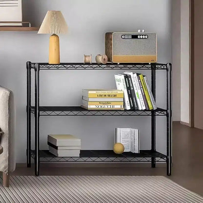 3 - Étagère métallique réglable Étagère de rangement en fil métallique Unité d'étagères Affichage Rangement Bureau Cuisine Chambre Salle de bain Buanderie