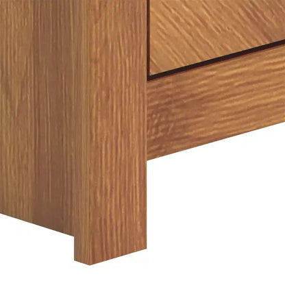 Bahut de rangement à 4 portes Chevron en Noyer Ambre, étagères réglables, 58,4"L x 15,7"P x 30"H