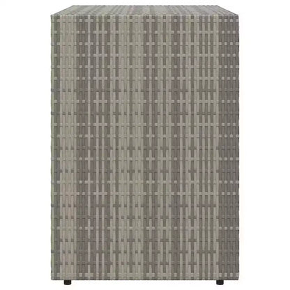 Armoire de rangement d'extérieur avec double portes, en poly rotin, 56 cm l x 99 cm H, noir et gris