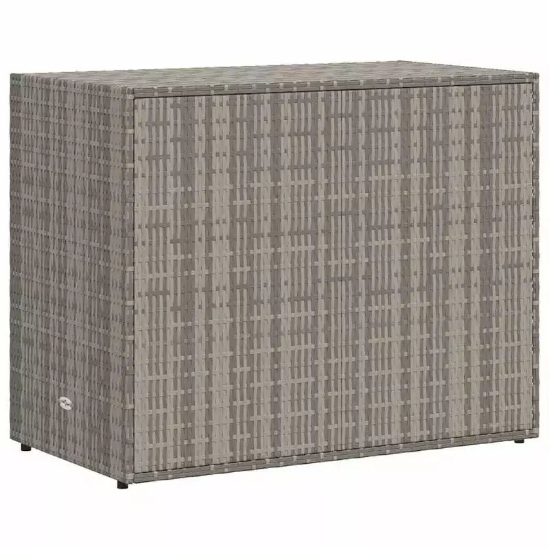Armoire de rangement d'extérieur avec double portes, en poly rotin, 56 cm l x 99 cm H, noir et gris