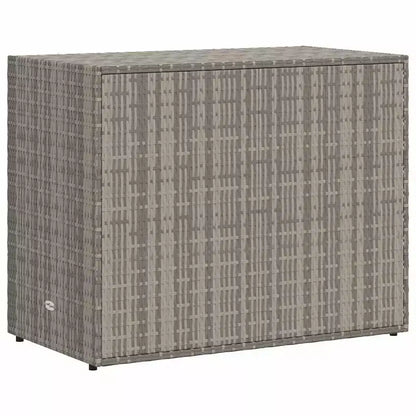 Armoire de rangement d'extérieur avec double portes, en poly rotin, 56 cm l x 99 cm H, noir et gris