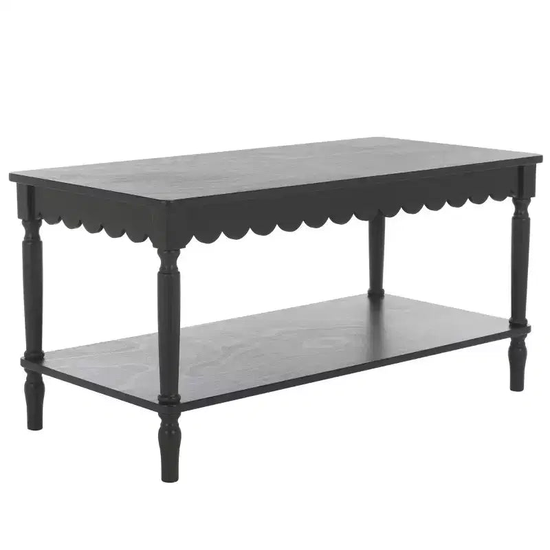 Table basse rectangulaire contemporaine avec cadre en pin et MDF, finition peinte, utilisation intérieure