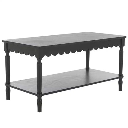 Table basse rectangulaire contemporaine avec cadre en pin et MDF, finition peinte, utilisation intérieure