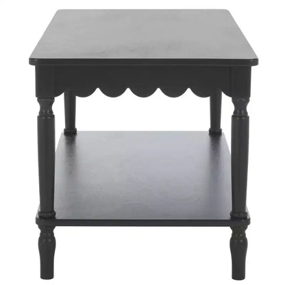 Table basse rectangulaire contemporaine avec cadre en pin et MDF, finition peinte, utilisation intérieure