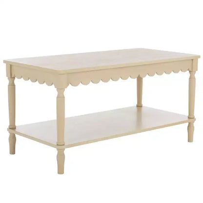Table basse rectangulaire contemporaine avec cadre en pin et MDF, finition peinte, utilisation intérieure