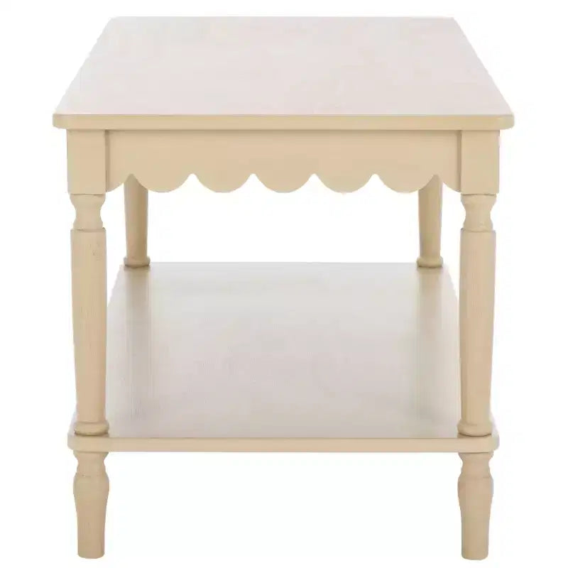 Table basse rectangulaire contemporaine avec cadre en pin et MDF, finition peinte, utilisation intérieure