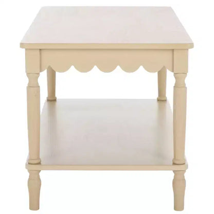 Table basse rectangulaire contemporaine avec cadre en pin et MDF, finition peinte, utilisation intérieure