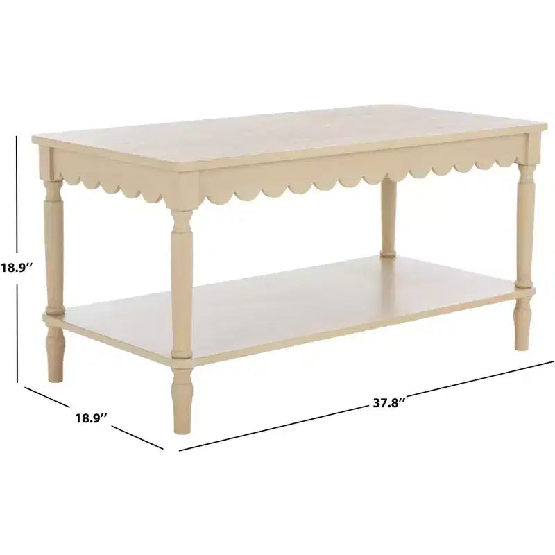 Table basse rectangulaire contemporaine avec cadre en pin et MDF, finition peinte, utilisation intérieure
