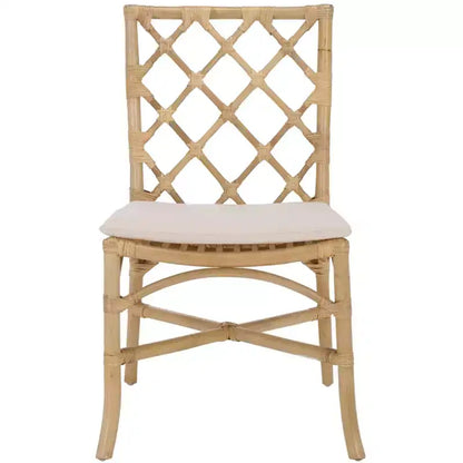 Haru Rattan Dining Chair - SEA8039 - Natural/Cream - Safavieh