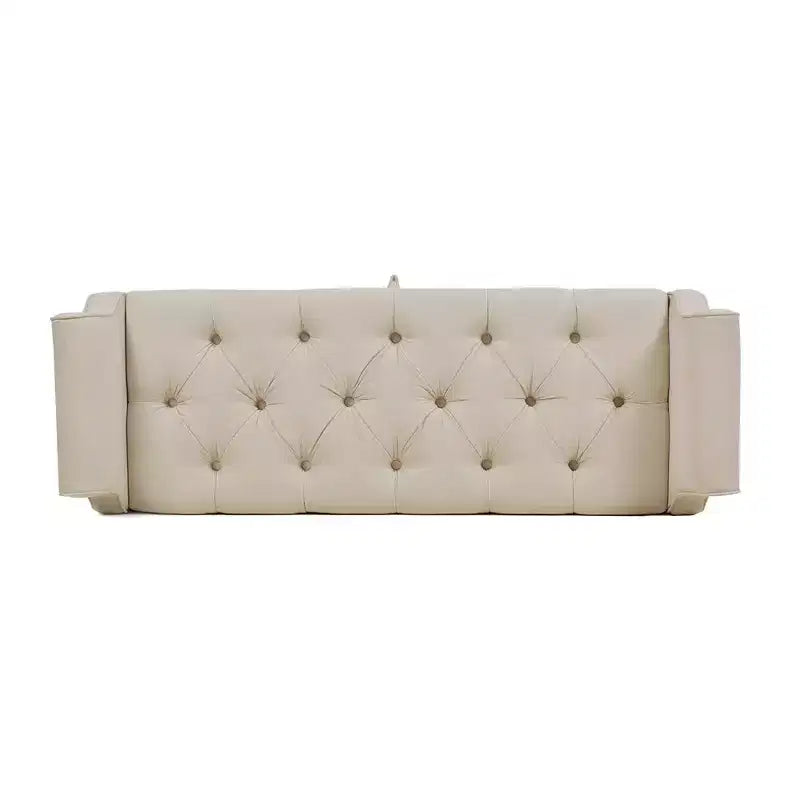 Banc de rangement capitonné à accoudoirs arrondis avec coffre de rangement caché, revêtement en velours, cadre en bois massif