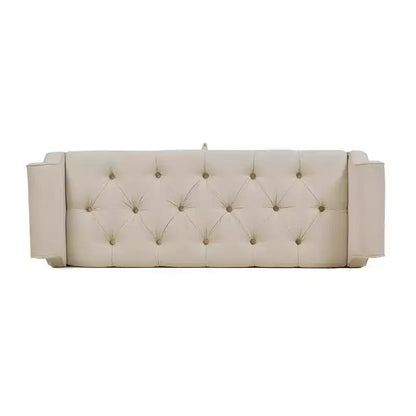 Banc de rangement capitonné à accoudoirs arrondis avec coffre de rangement caché, revêtement en velours, cadre en bois massif